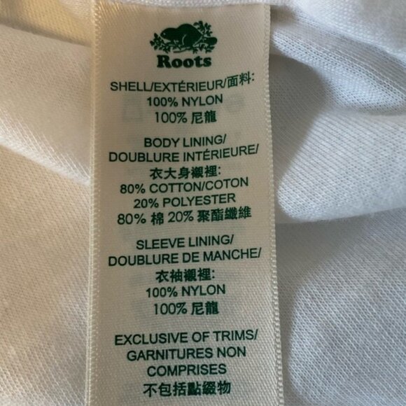 Roots white lined hooded outdoor rain coat/jacket size XL - Picture 8 of 9